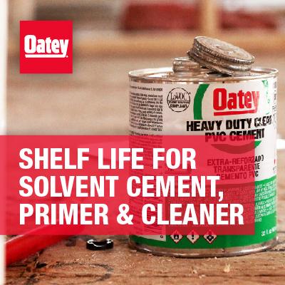 What Is the Shelf Life for Solvent Cement Primer and Cleaner?